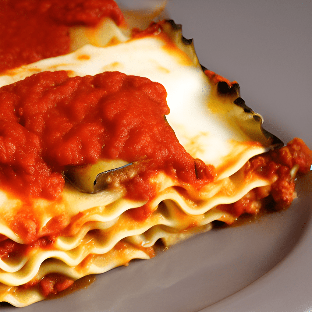 Lasagna with eggplant and mozzarella